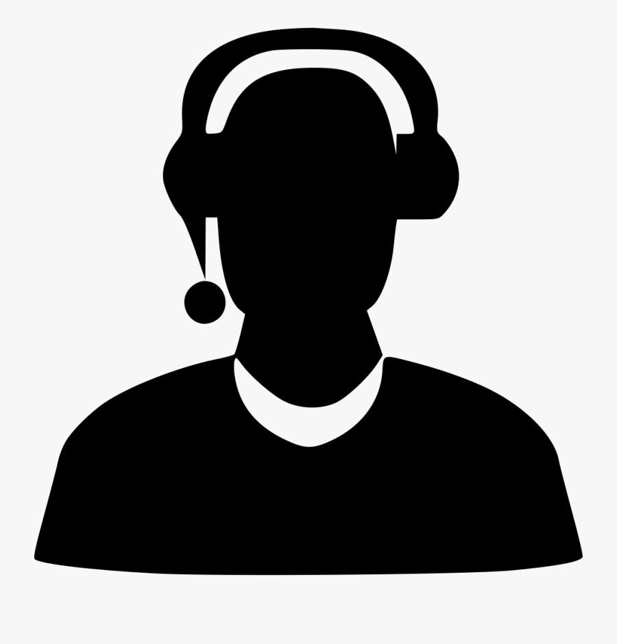 Receptionist - Headphones, Transparent Clipart