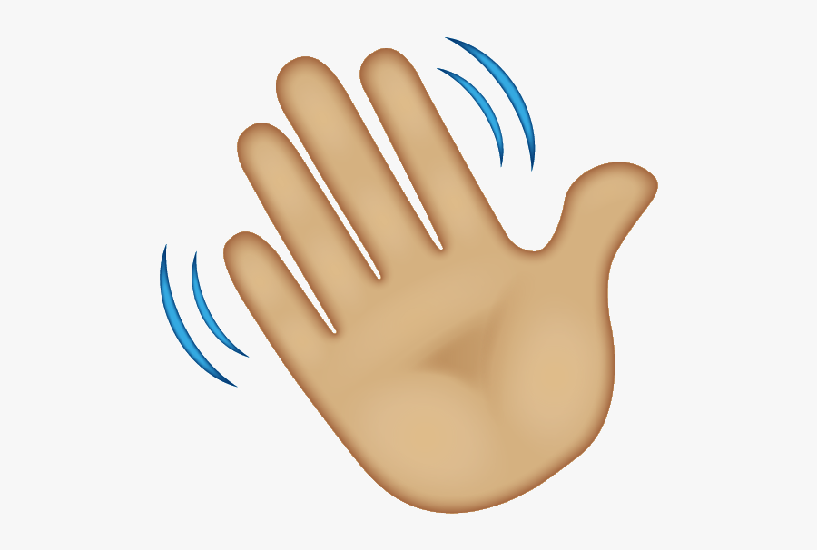 Waving Hand Emoji Png - Sign, Transparent Clipart