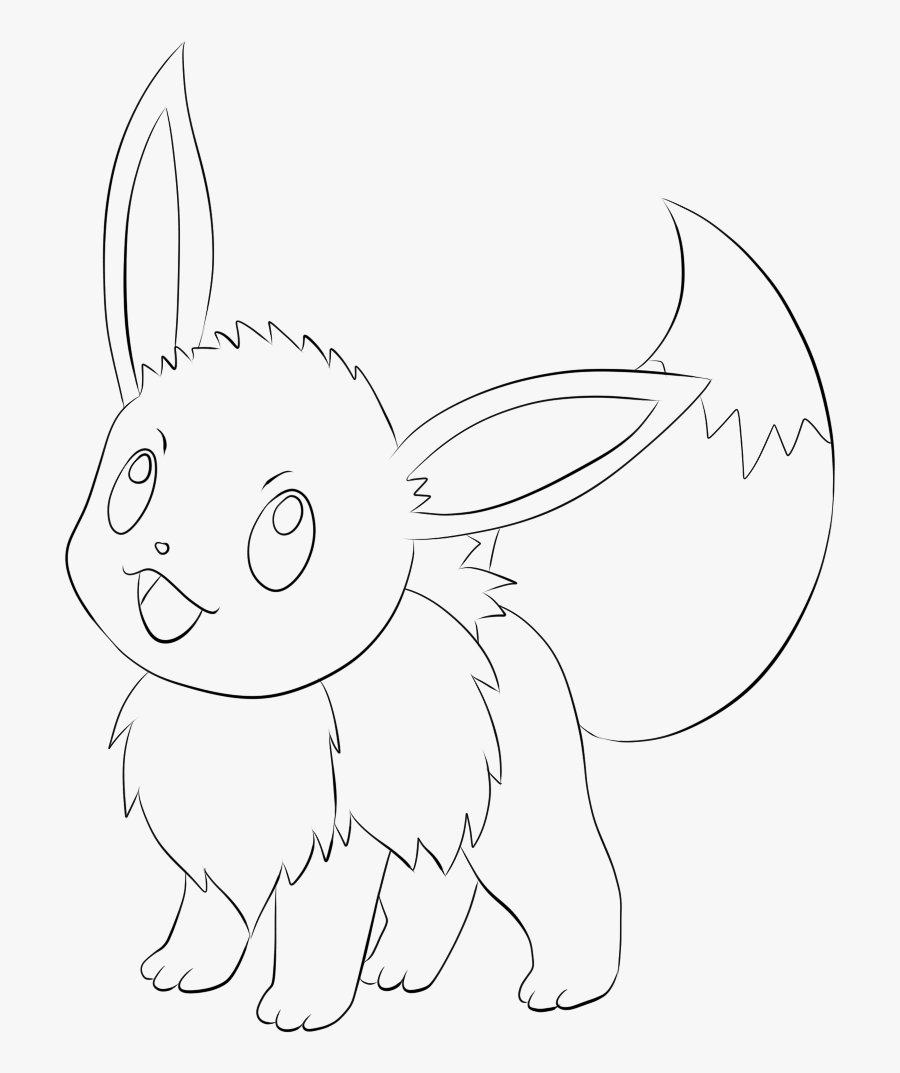 Eevee Lineart By Lilly-gerbil - Eevee Lineart, Transparent Clipart