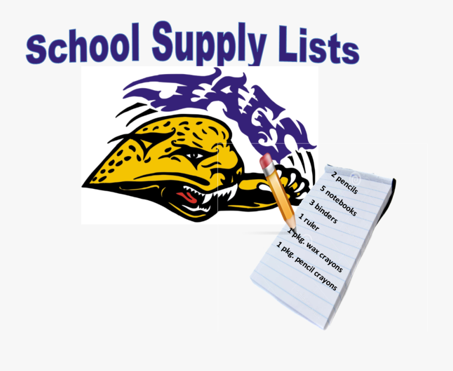 School Supply Lists - J. R. Reid School, Transparent Clipart