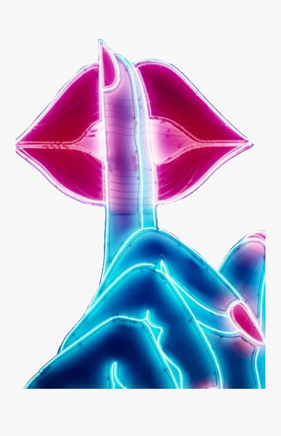 #neon #shhh #lips #fingers #stickers #freetoedit - Papel De Parede Incriveis Para Celular, Transparent Clipart