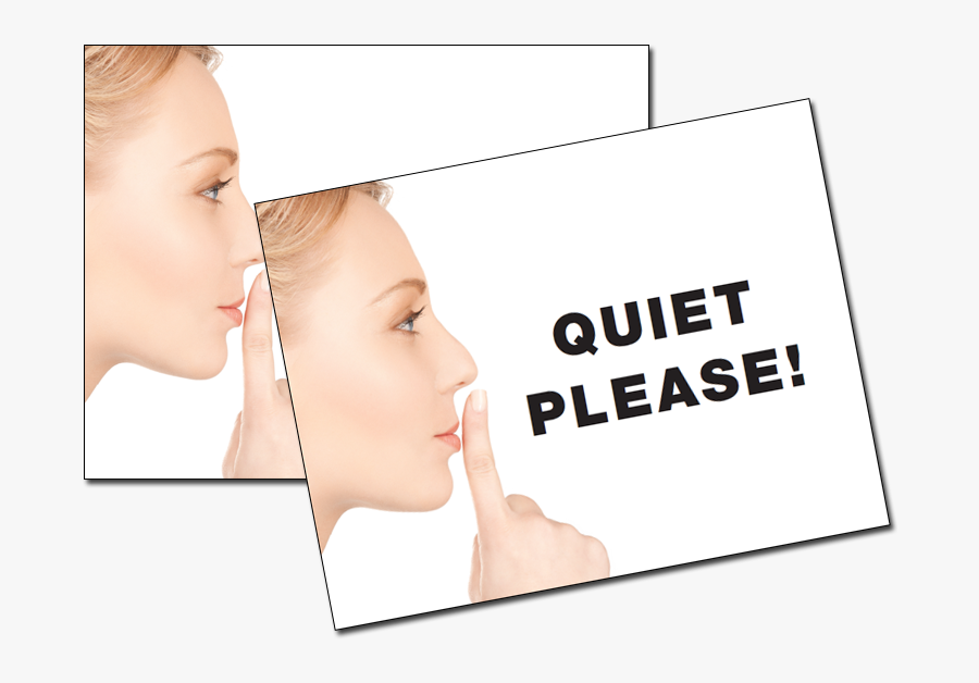 Shhh Quiet Please - Girl, Transparent Clipart