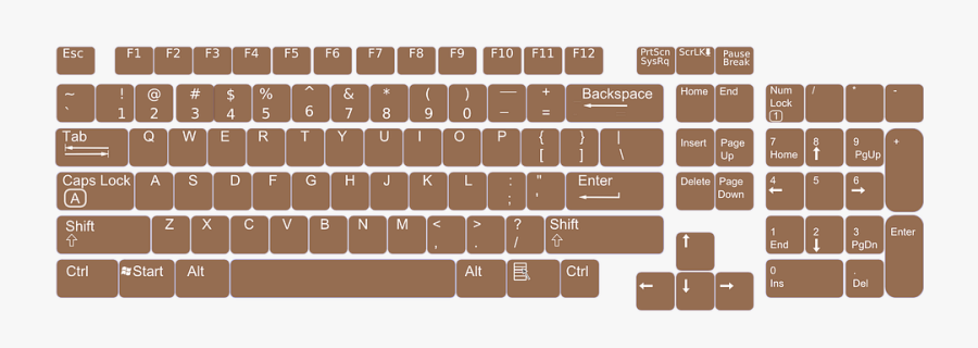Keyboard Clipart Vector Computer - Computer Keyboard, Transparent Clipart