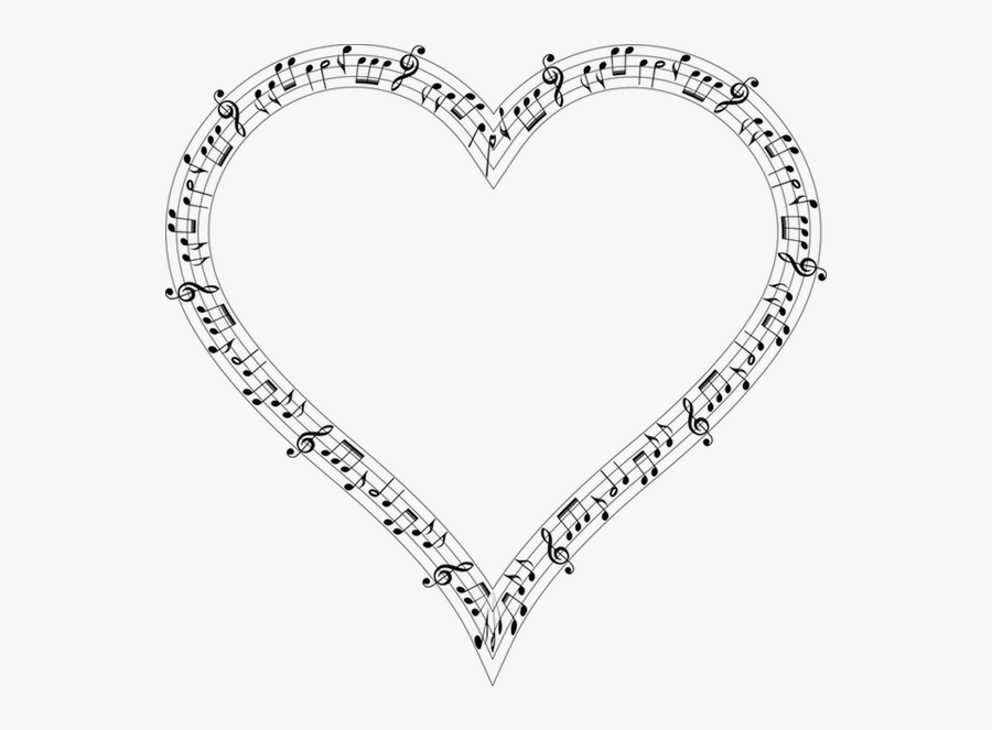 Music Note Heart Png, Transparent Clipart