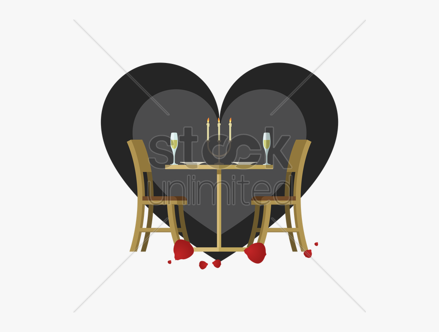 Romantic Clipart Candlelight Dinner - Candle Lit Dinner Clip Art, Transparent Clipart