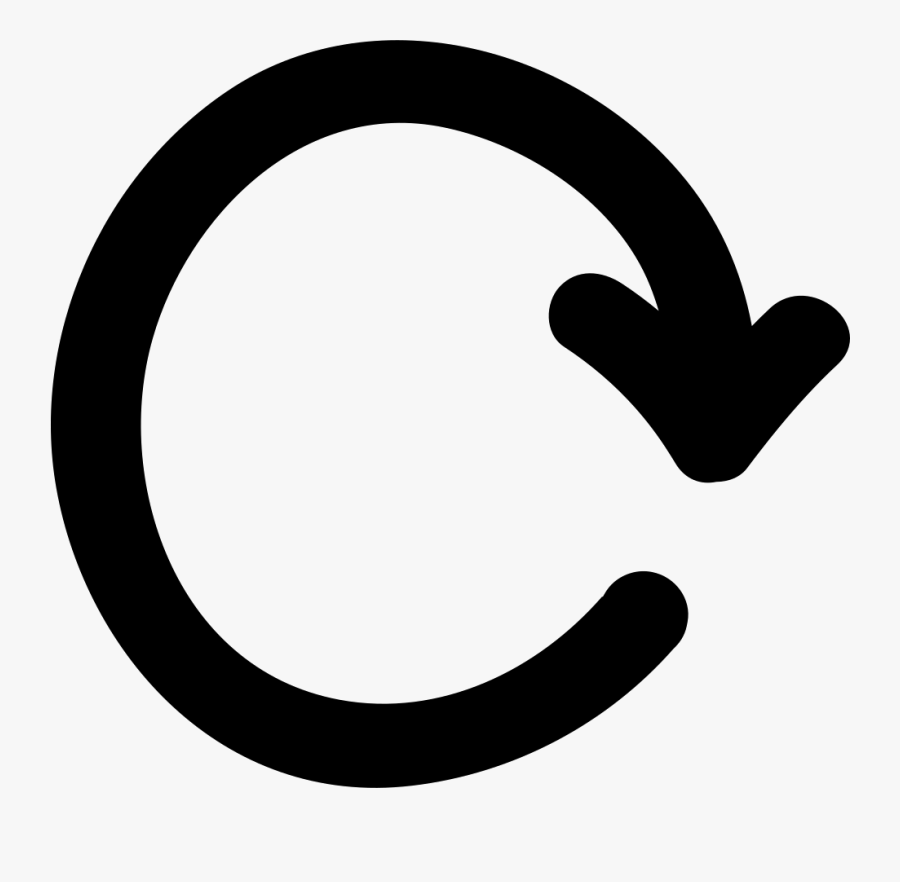 Repeat Hand Drawn Circular Arrow Symbol - Repeat Symbol, Transparent Clipart