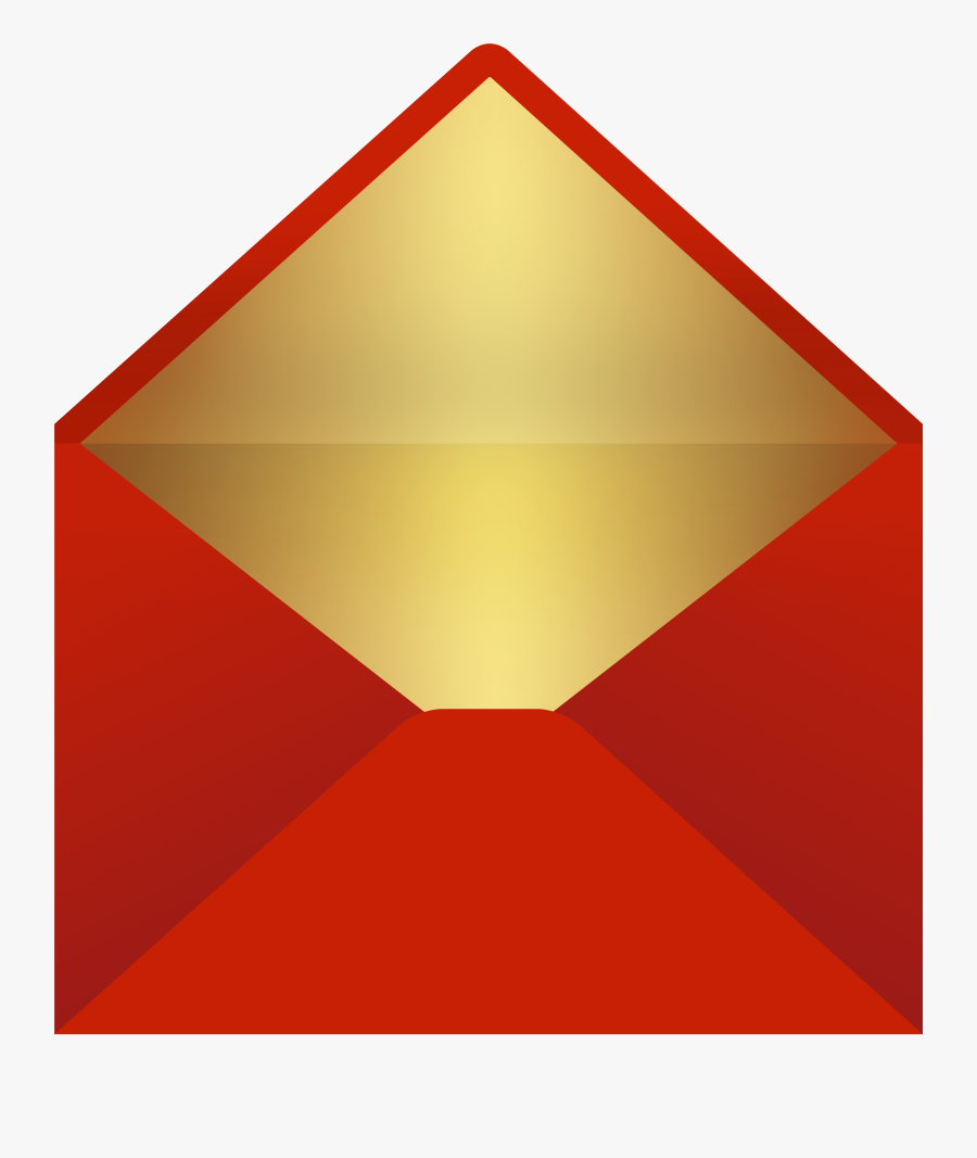 Envelope Red Gold Clip Art Image Gallery Transparent, Transparent Clipart