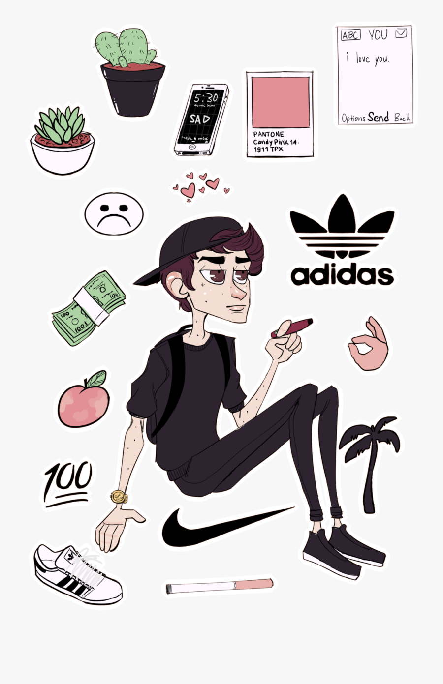 Sad Boy By - Adidas Originals, Transparent Clipart