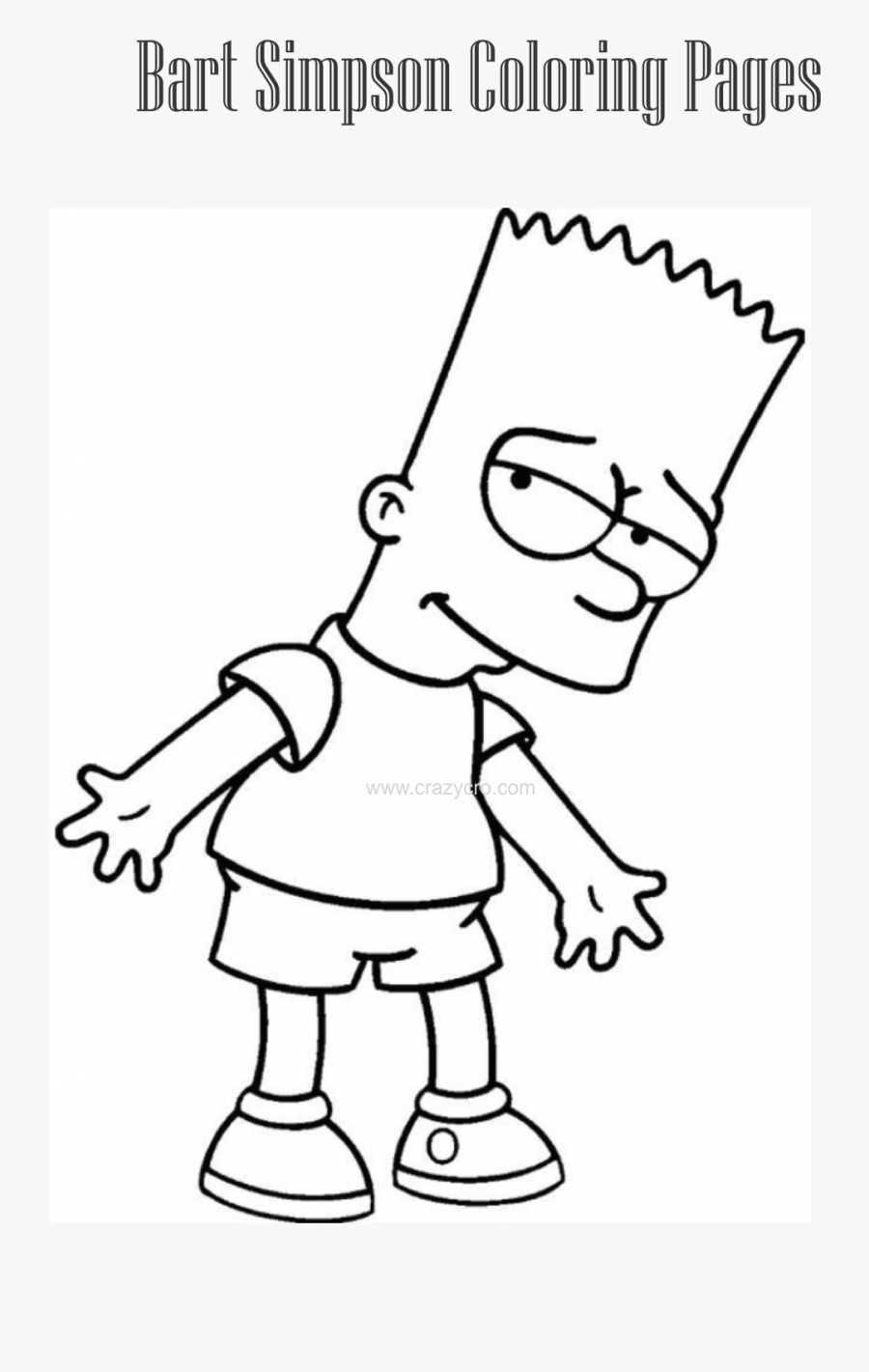 Transparent Bart Simpson Png - Simple Cartoon Characters Drawing, Transparent Clipart