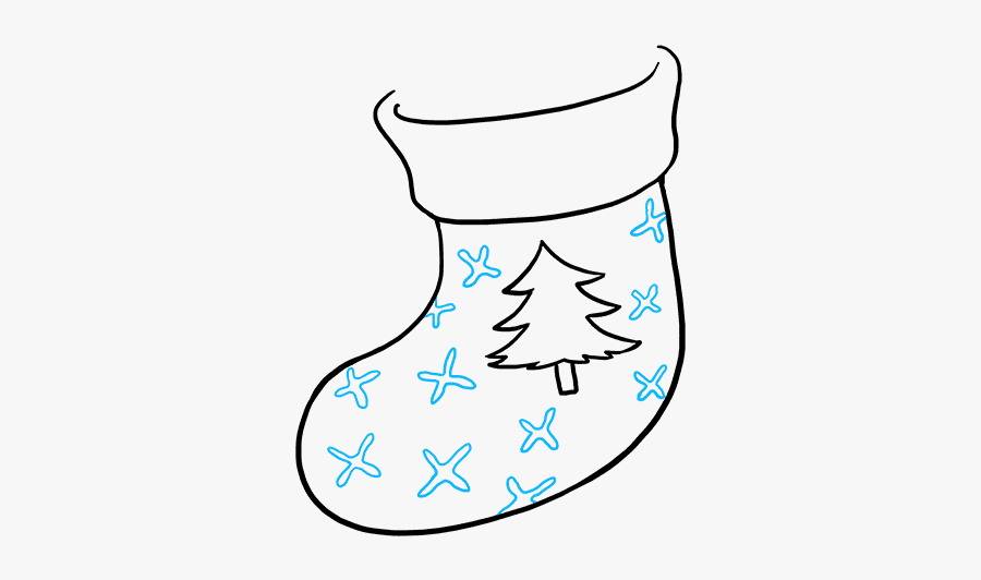How To Draw Christmas Stocking - Draw Christmas Stocking, Transparent Clipart