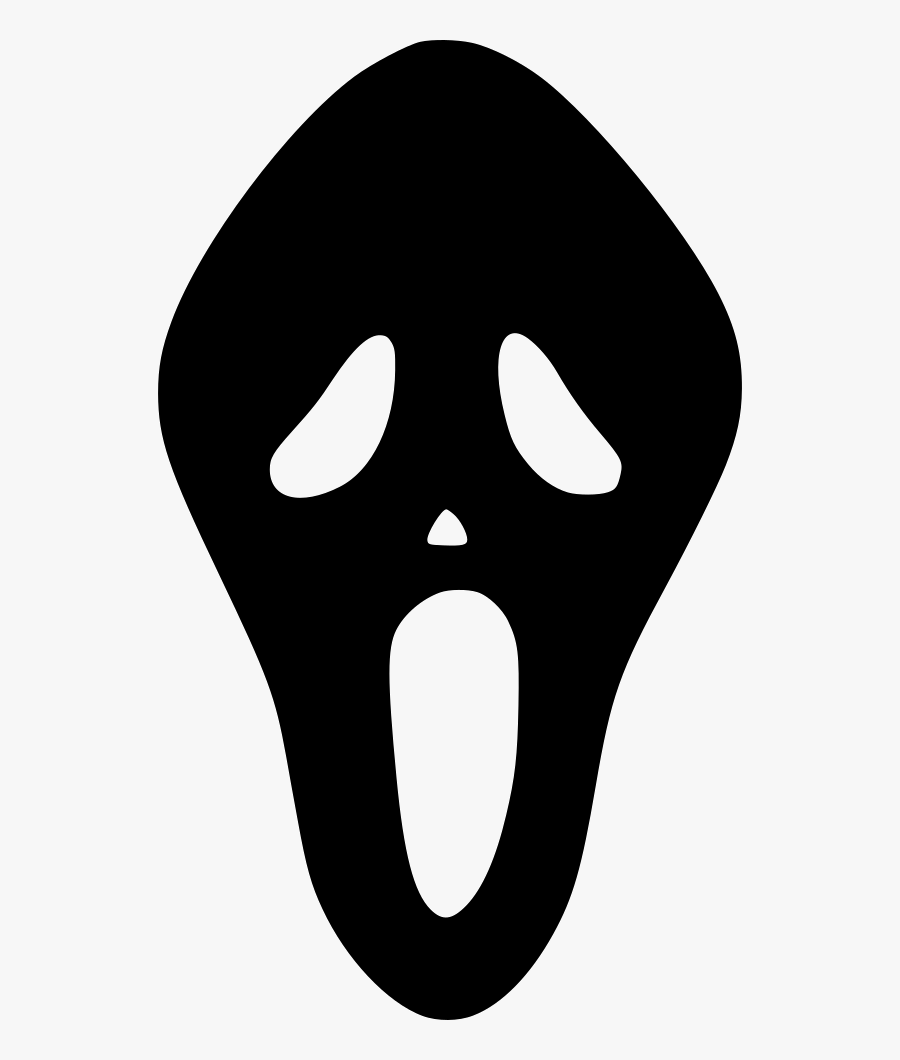 Scary Mask - Spooky Clipart Black And White Svg, Transparent Clipart
