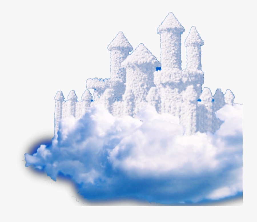 #castle #clouds #fantasy #cloud #creative #heaven - Castle Sky Png, Transparent Clipart