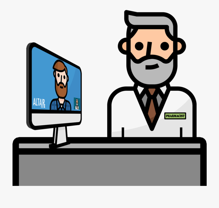 Pharmacist And Patient Clipart - Pharmacist Clipart, Transparent Clipart