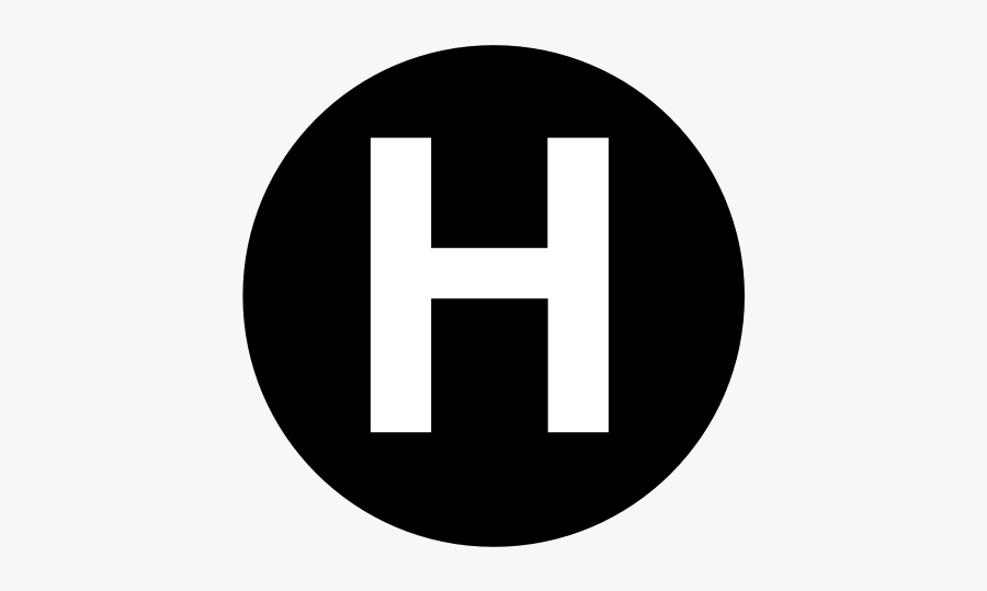 H Letter In Circle, Transparent Clipart