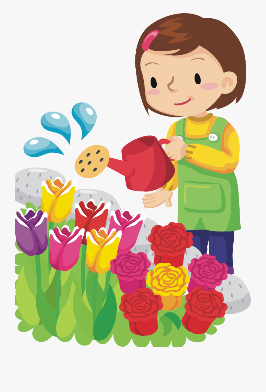 Planting Clipart Science Plant - Rose, Transparent Clipart