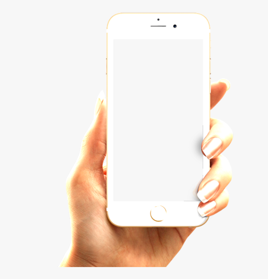 #iphone #phone #hand #holding #white - Hand Holding Phone Png, Transparent Clipart