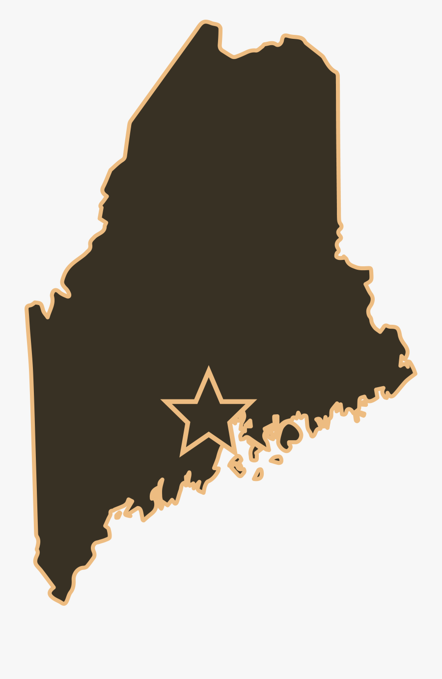 Dickel Floor Supply In Winterport, Maine - Maine Map Vector Png, Transparent Clipart