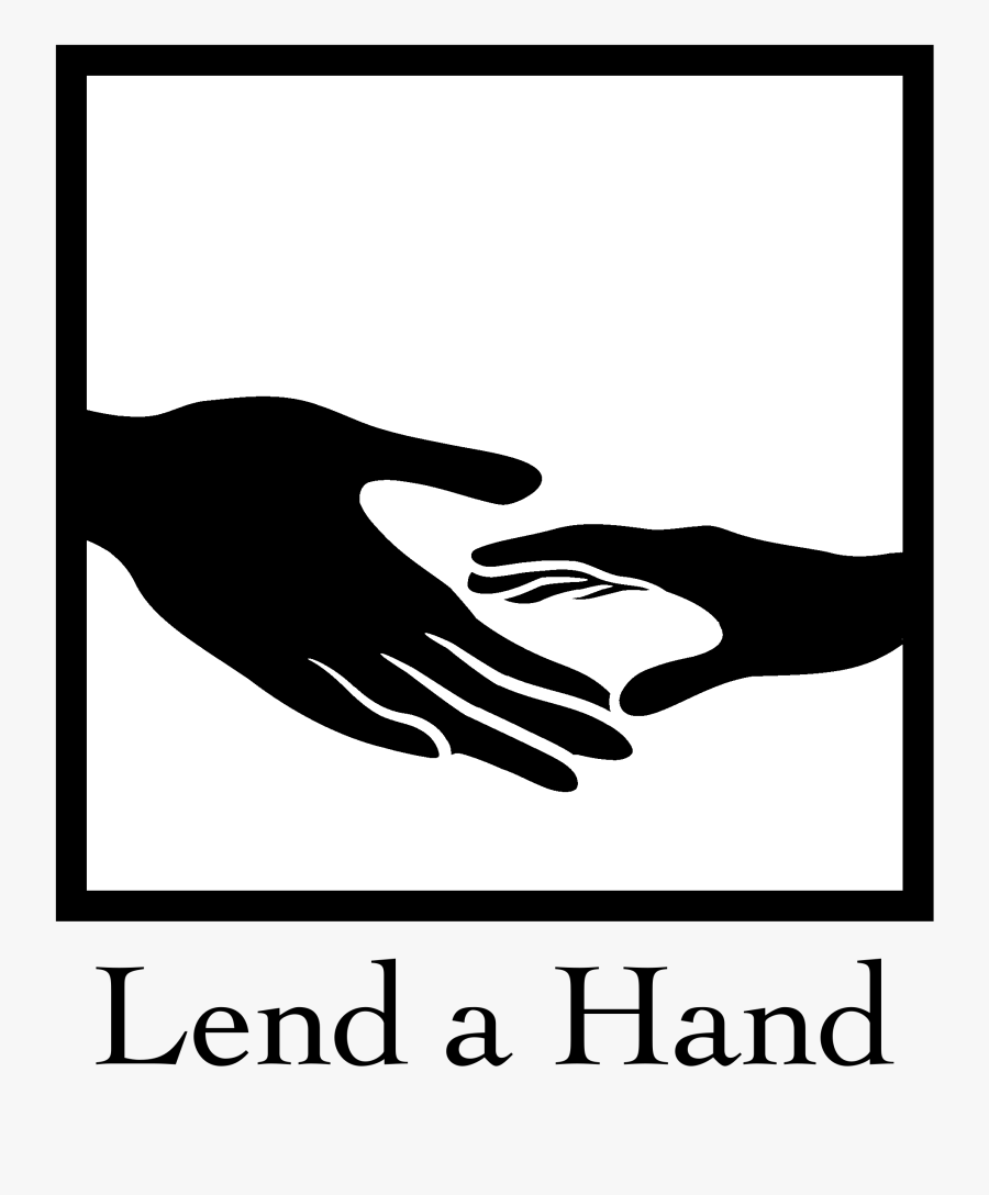 Lend A Hand Logo Black And White - Rotary International, Transparent Clipart