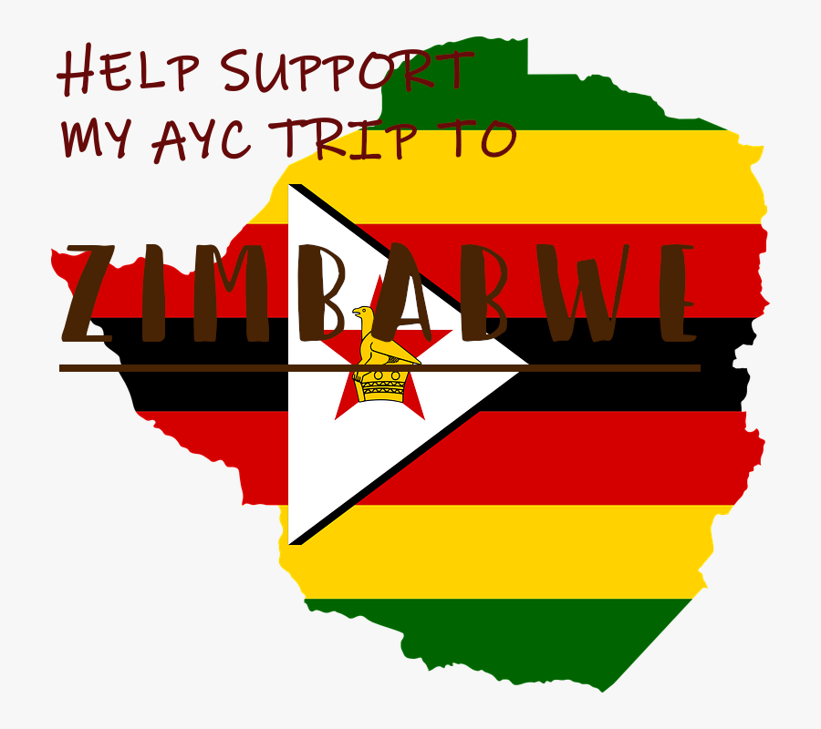 Help Support My Ayc Trip To Zimbabwe - Zimbabwe Country With Flag, Transparent Clipart