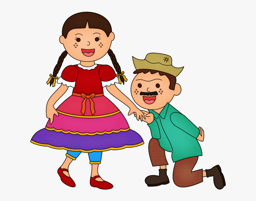 Mexican Clipart Attire - Caipiras Casal Cute Em Png, Transparent Clipart