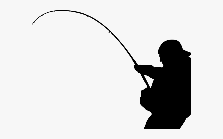 Fishing Pole Clipart Outline - Fisherman Png, Transparent Clipart