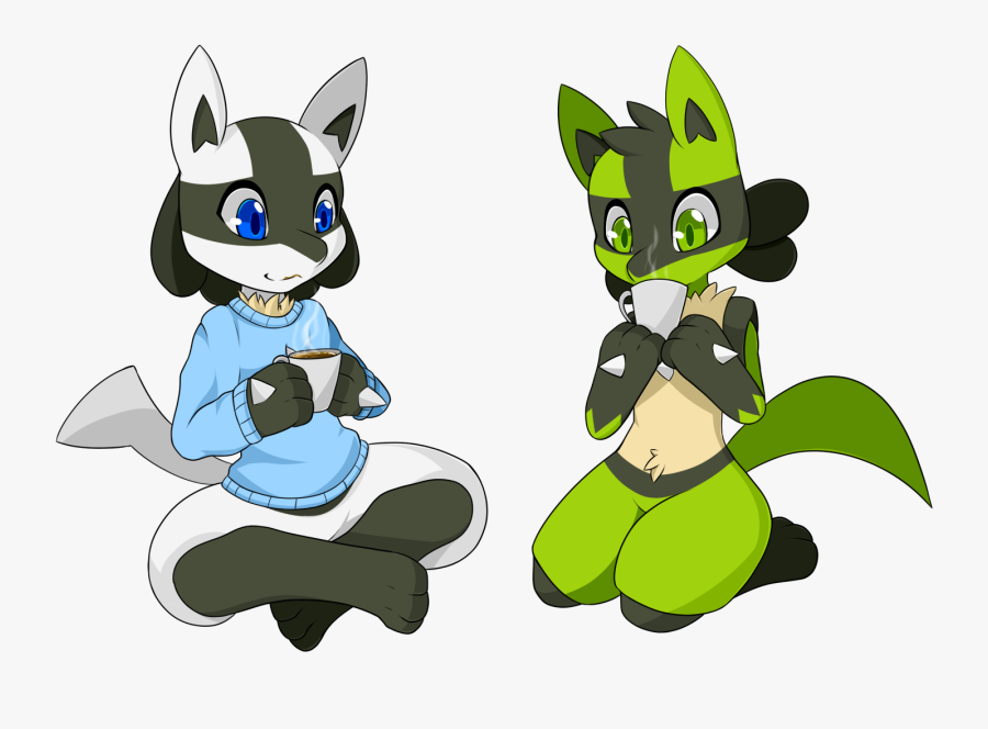 Lucarios And Hot Chocolate - Lucario Drinking Hot Chocolate, Transparent Clipart