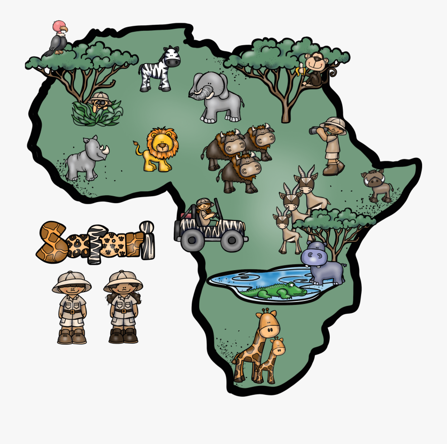 Safari In Africa Cartoon Png, Transparent Clipart