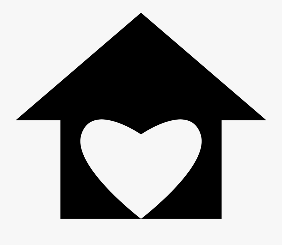 House With Love Heart Shape Comments - Casa Formato De Coração, Transparent Clipart