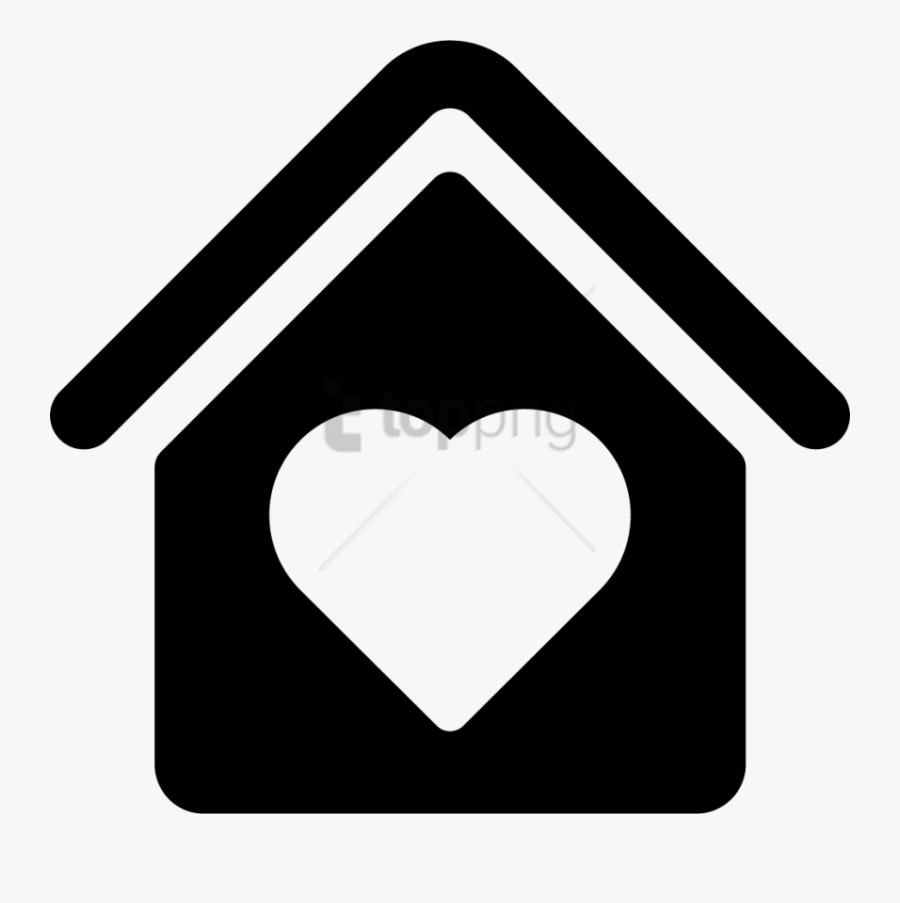 House With Heart Icon Png, Transparent Clipart