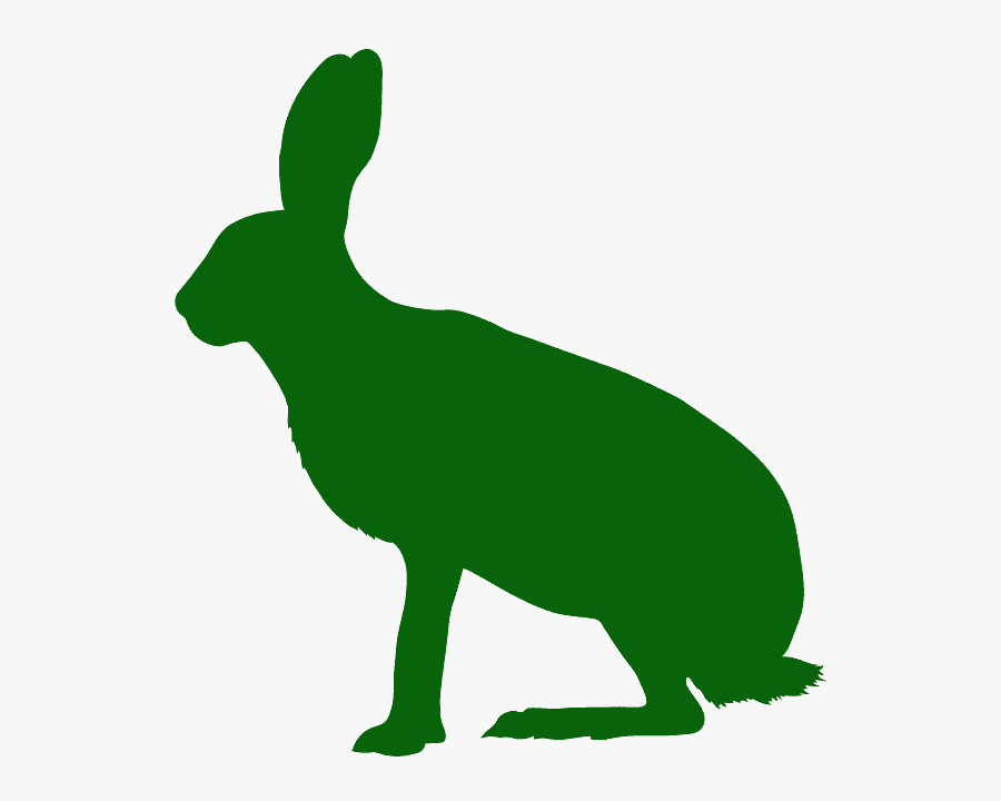 Grey Hare Silhouette, Transparent Clipart