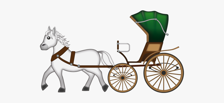 Horse And Carriage Emoji, Transparent Clipart