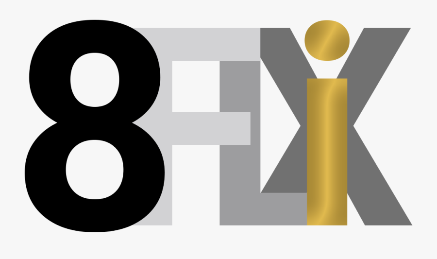 2019 8flix Logo Blk - Circle, Transparent Clipart