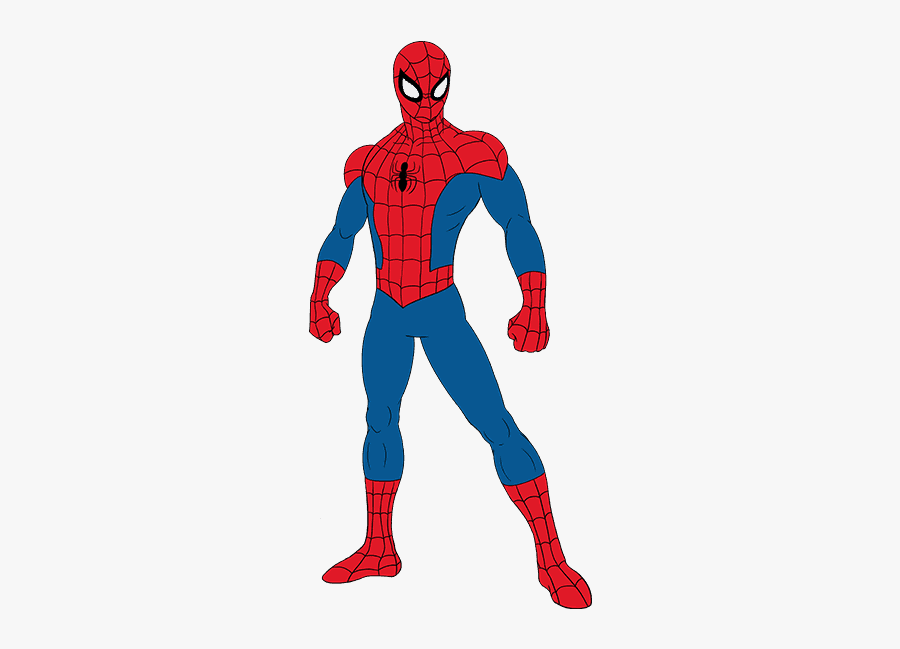 Spider Man Cartoon Drawing, Transparent Clipart