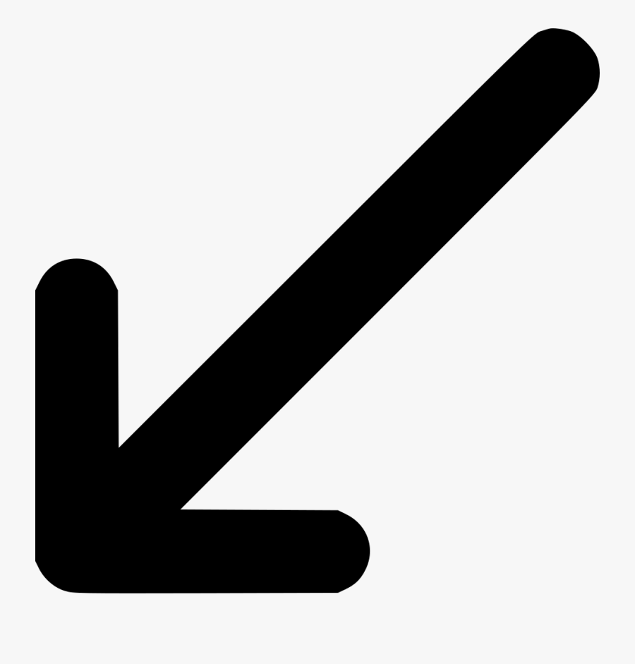 Vector Means Arrow - Arrow Pointing Down Left, Transparent Clipart
