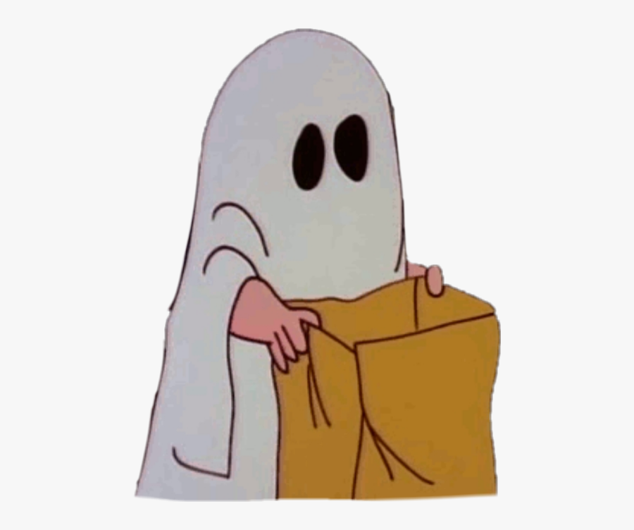 #asthetic #sad #charliebrown #ghost #tumblr - Brown I Got A Rock, Transparent Clipart