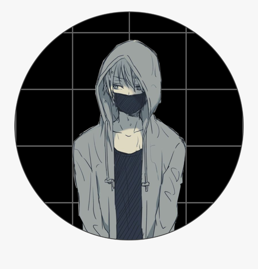 #boy #depressed #dark #grid #animeboy - Tomboy Cute Hoodie Anime Girl, Transparent Clipart