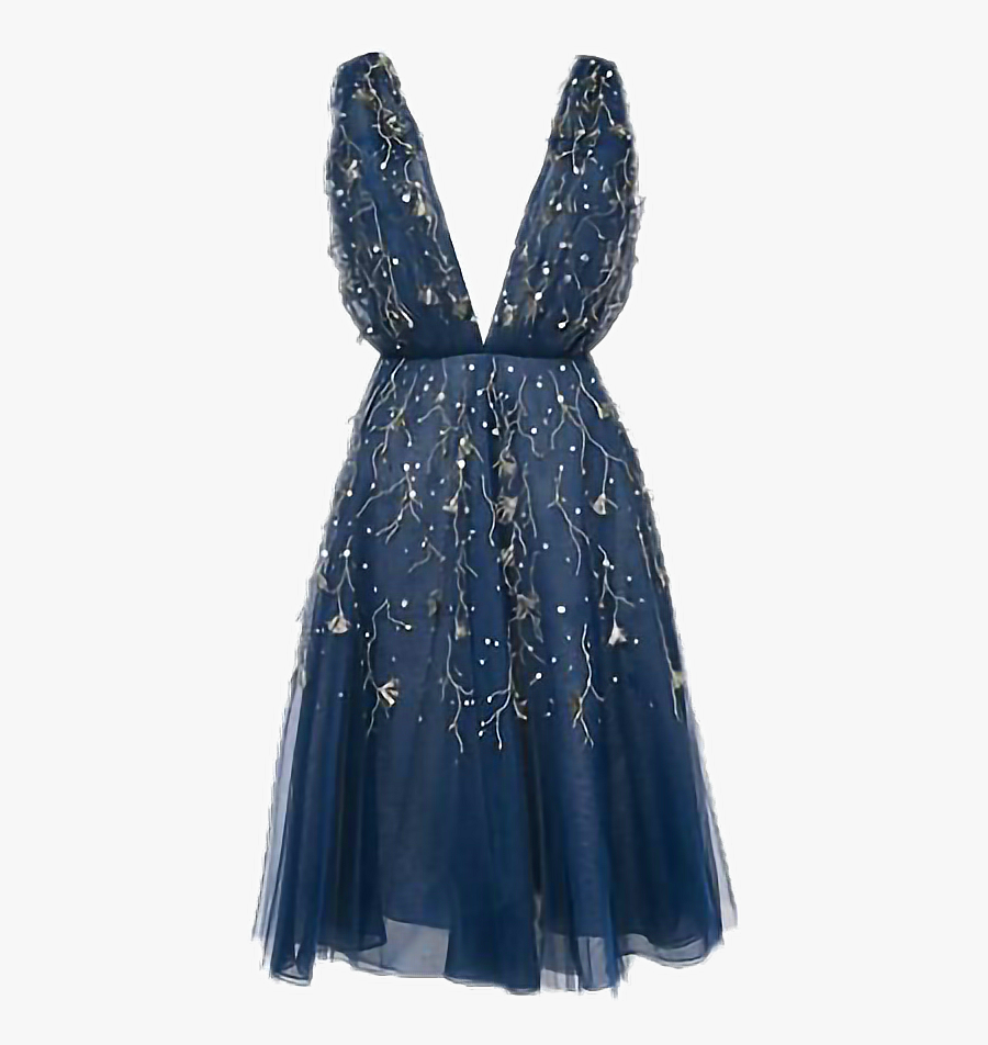#dress #gown #blue #beaded #sparkle #fancy #clothes - Cocktail Dress, Transparent Clipart