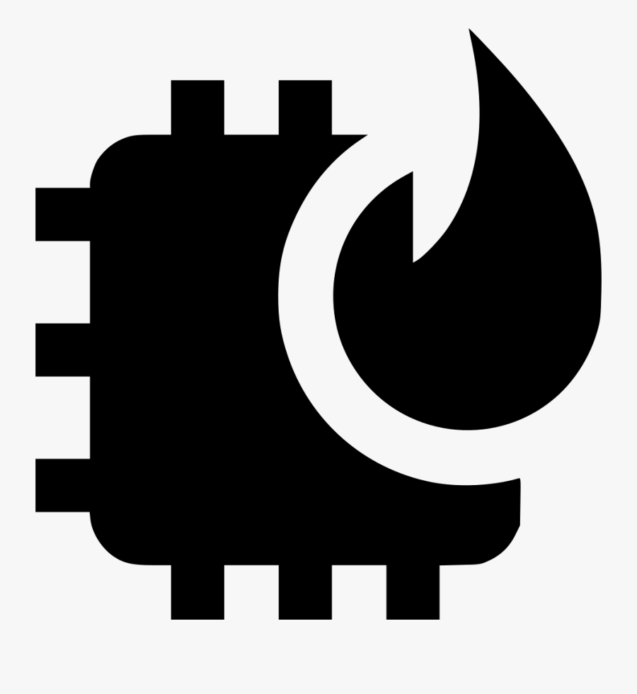 Computer Chip Burn - Burn Chip Icon, Transparent Clipart