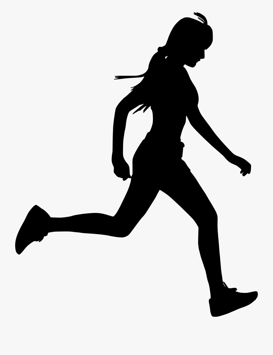 Vector Graphics Silhouette Illustration Woman Image - Running Woman Silhouette Png, Transparent Clipart