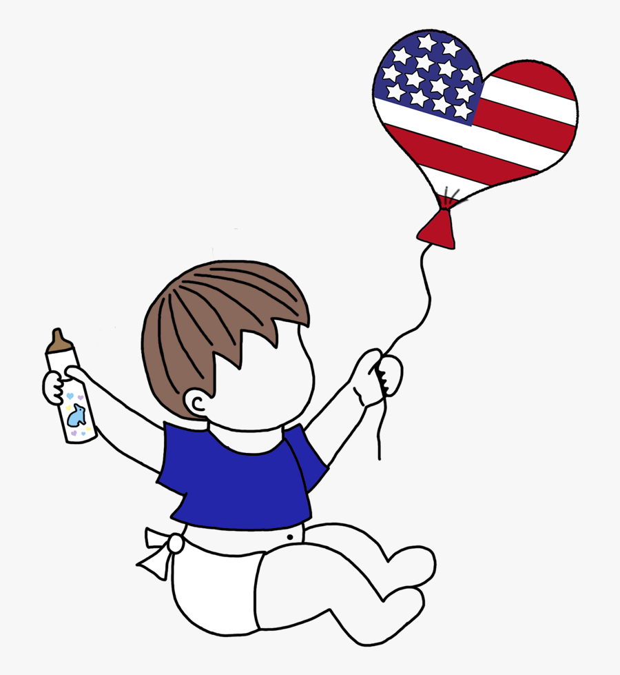 Baby Boy With Balloons Png, Transparent Clipart