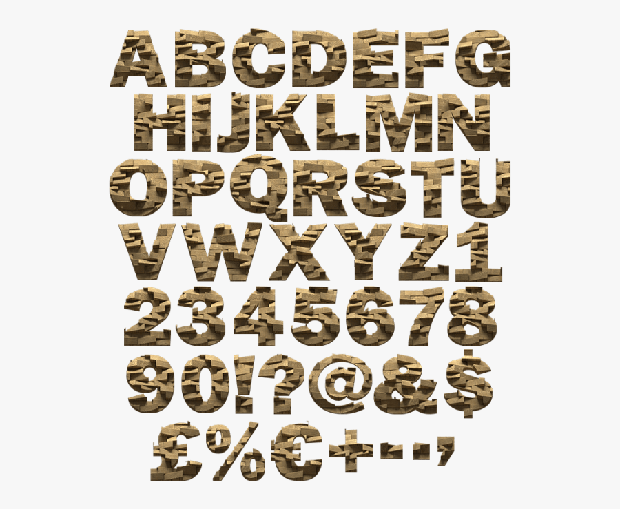 Alphabet Block Font - Poster, Transparent Clipart