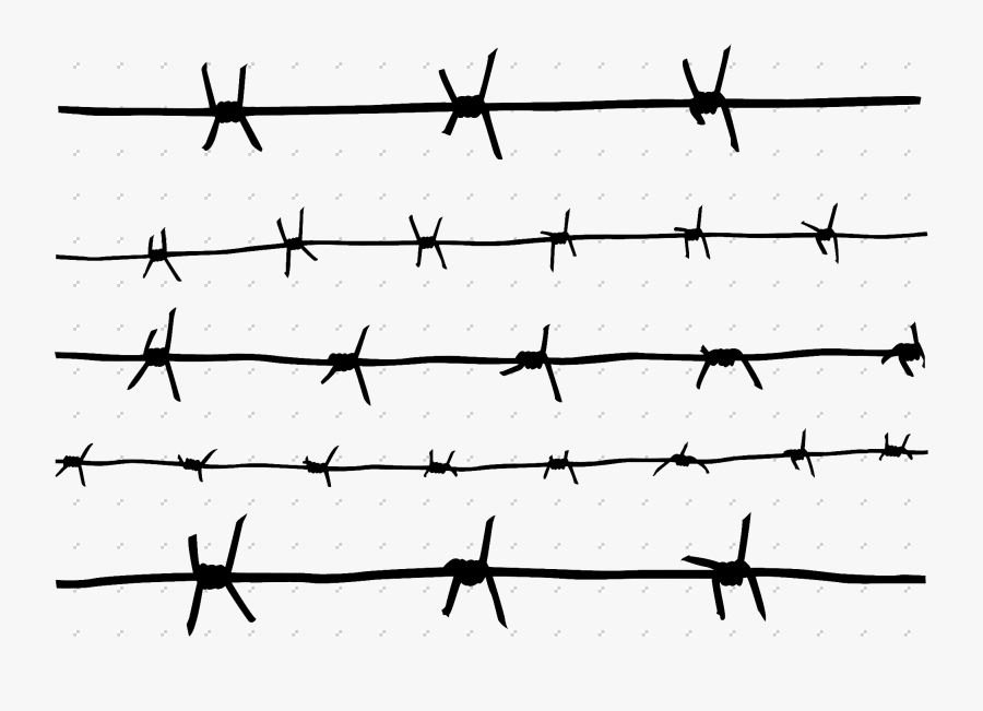 Barbed Wire Fence Png Clipart , Png Download - Easy To Draw Barbed Wire, Transparent Clipart