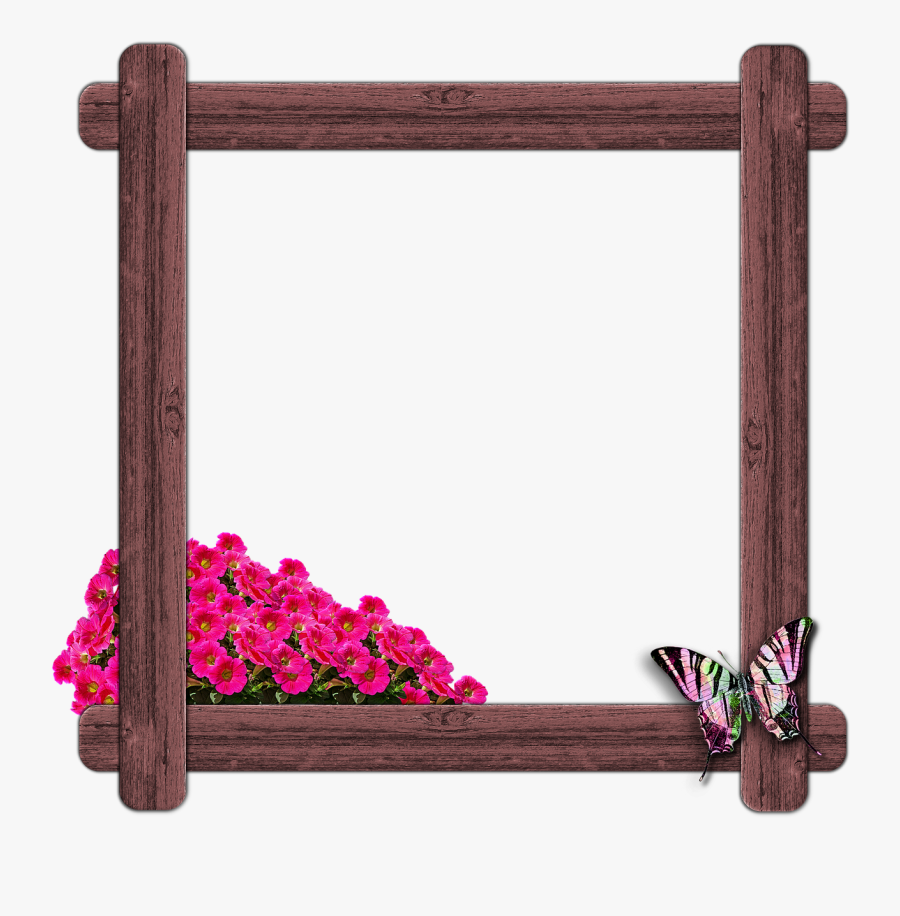 Window Picture Frames Wood - Frame Butterfly, Transparent Clipart