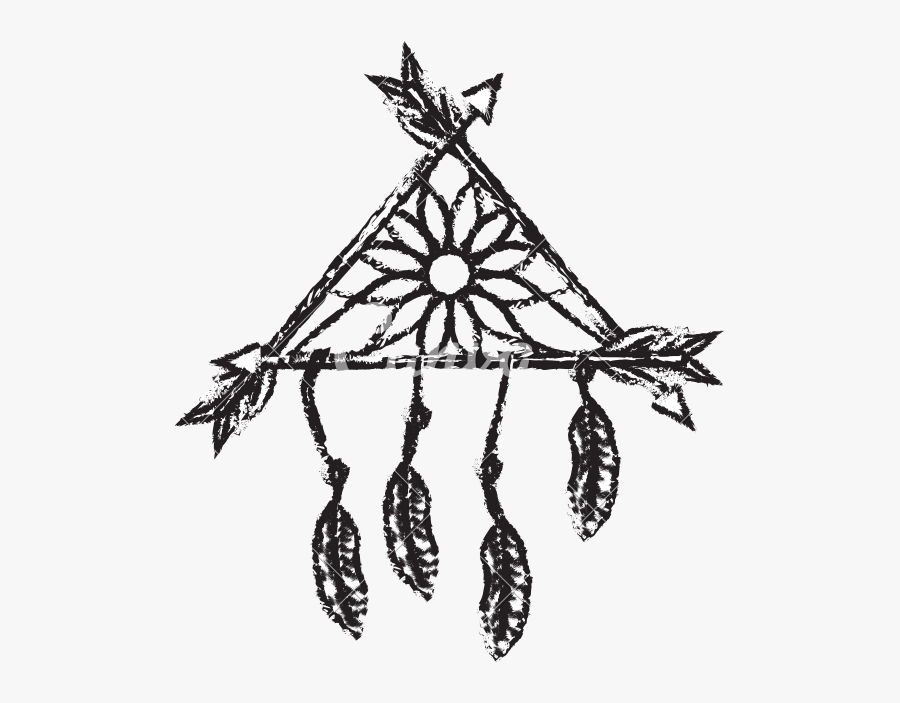 Clip Art Dream Catcher With Feathers - Beautiful Dream Catchers Drawing ...