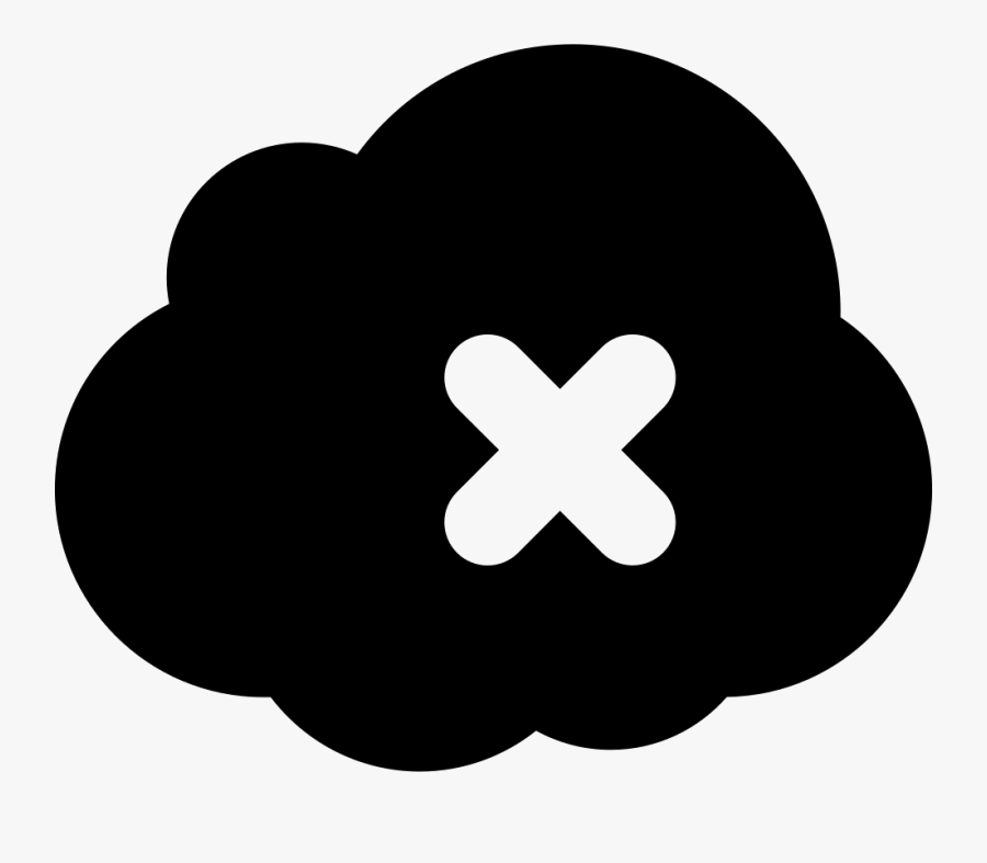 Cloud Black Shape With A Cross Comments Clipart , Png, Transparent Clipart