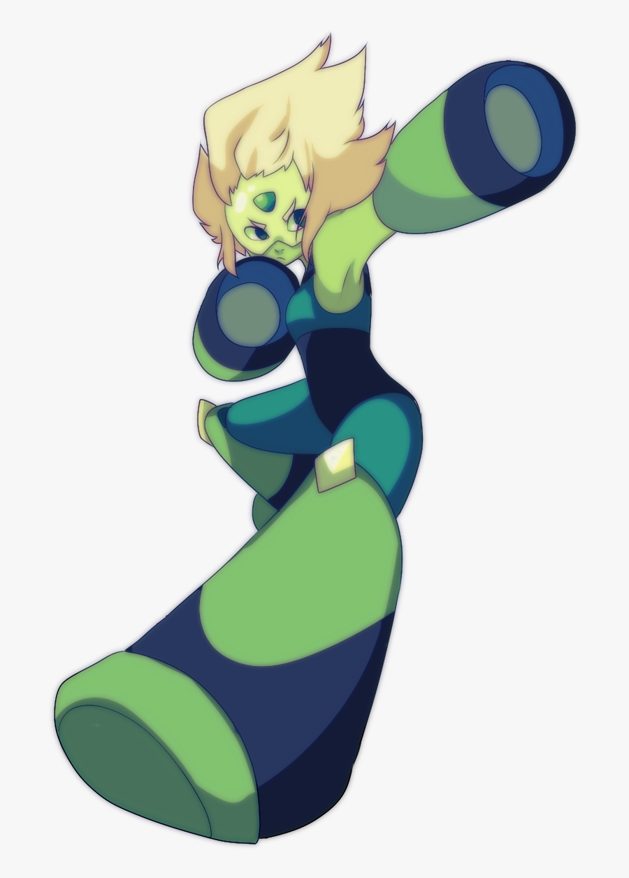 Super Fighting Peridot By Barakoodra Steven Universe - Steven Universe Peridot Fighting, Transparent Clipart