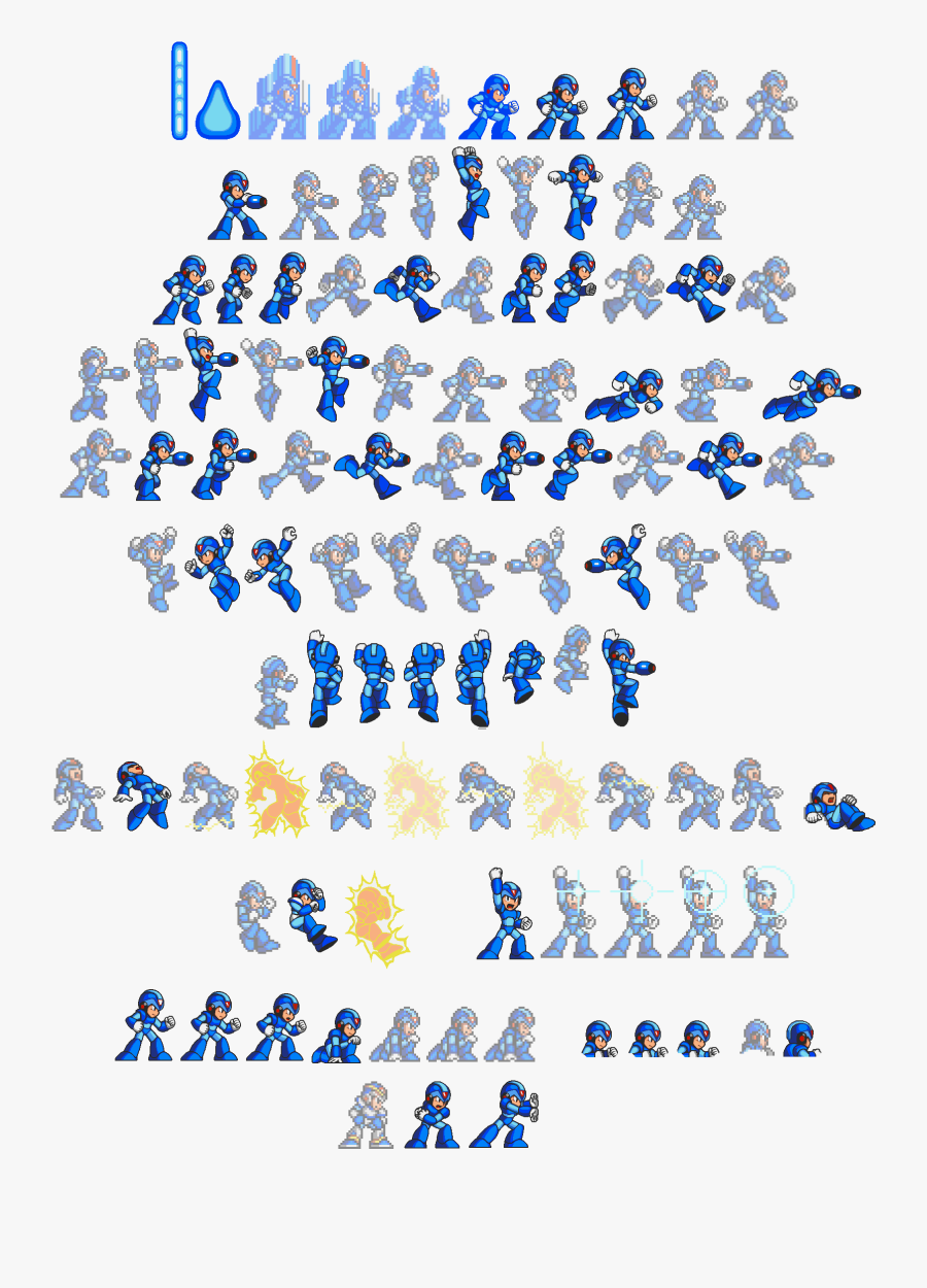 Mega Man Sprite Png - Transparent Sprite Megaman X, Transparent Clipart
