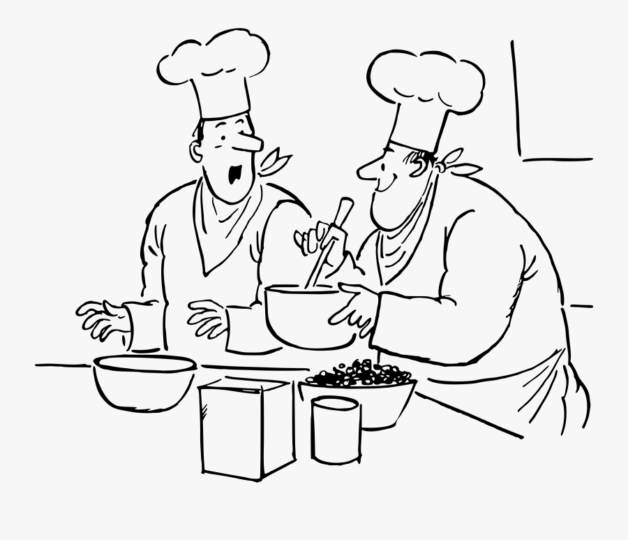 Chefs Clip Arts - Cook Black And White, Transparent Clipart