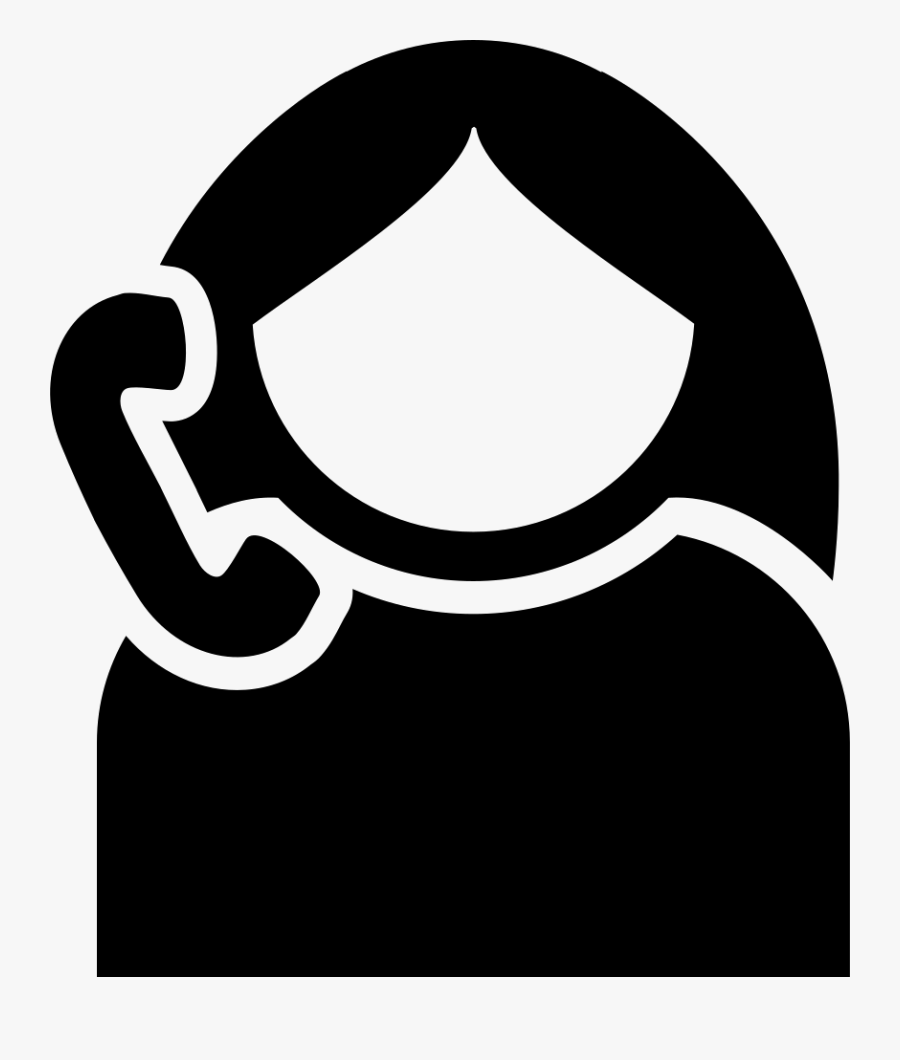 Transparent Girl On Phone Png - Talking On Phone Icon, Transparent Clipart