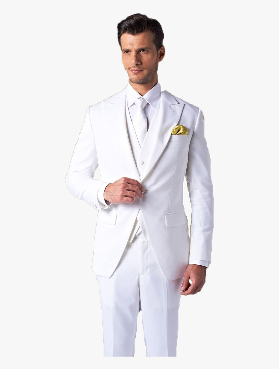 White Tuxedo Png Free Background - Wedding Dress For Men White, Transparent Clipart